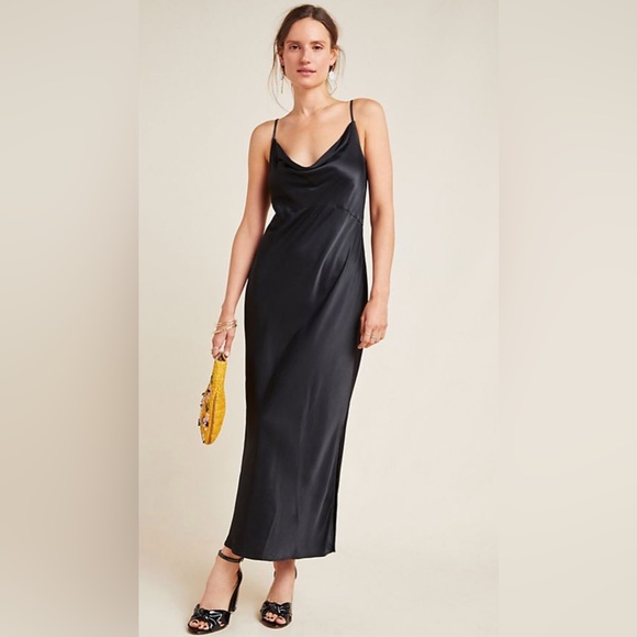 Anthropologie Dresses & Skirts - ANTHROPOLOGIE Elyse Bias Slip Dress - Black - Sz XS